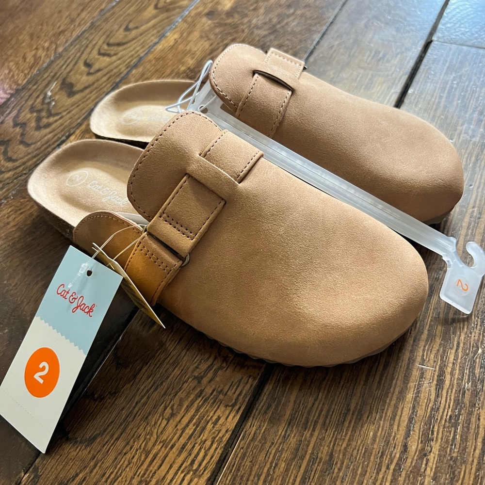 Girls' Perry Slip-On Footbed Sandals - Cat & Jack Cognac/Perry